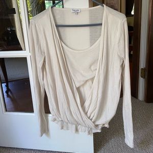 Layered cream blouse